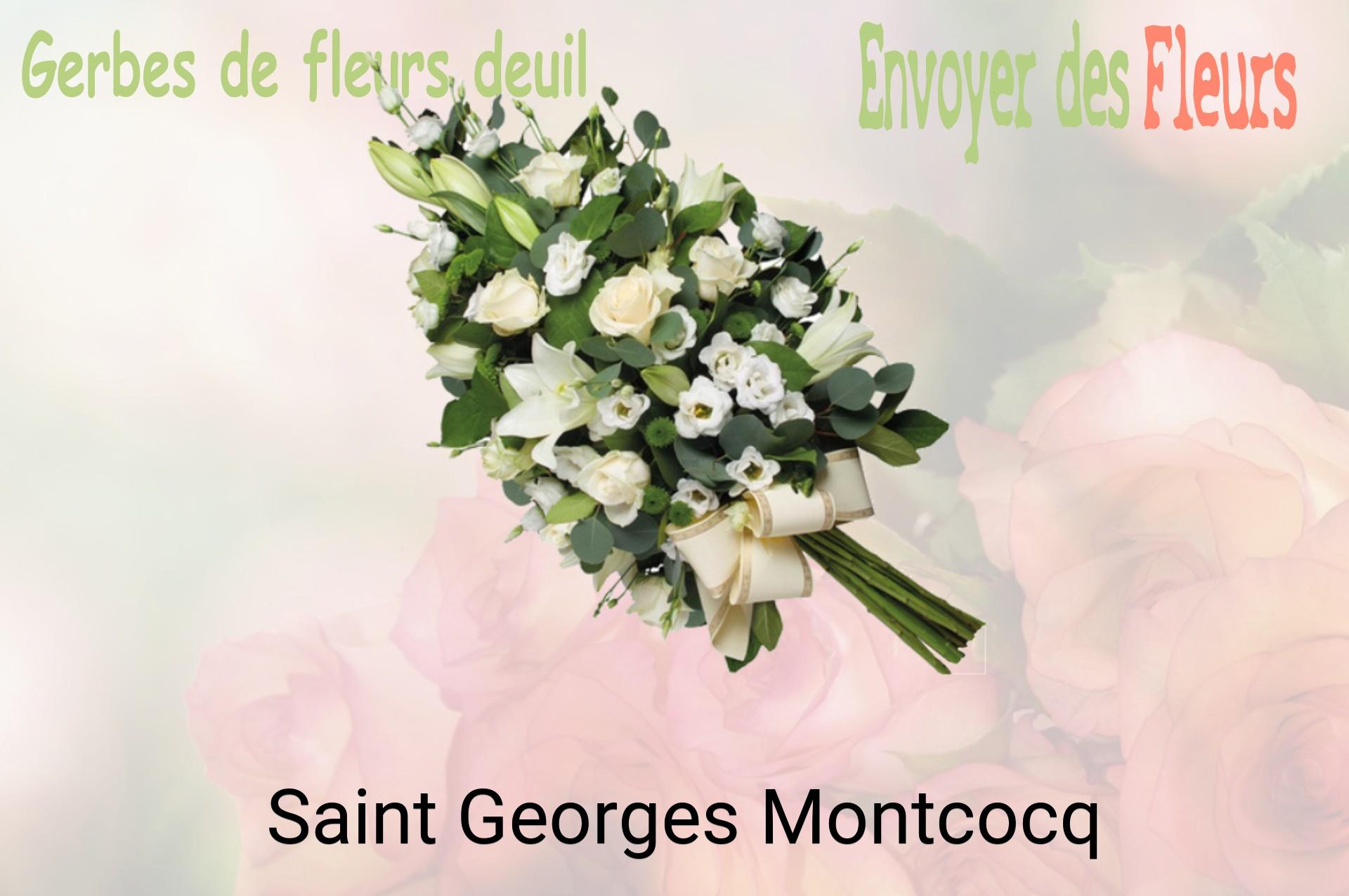 Gerbe de fleurs de deuil livrée à Saint-Georges-Montcocq